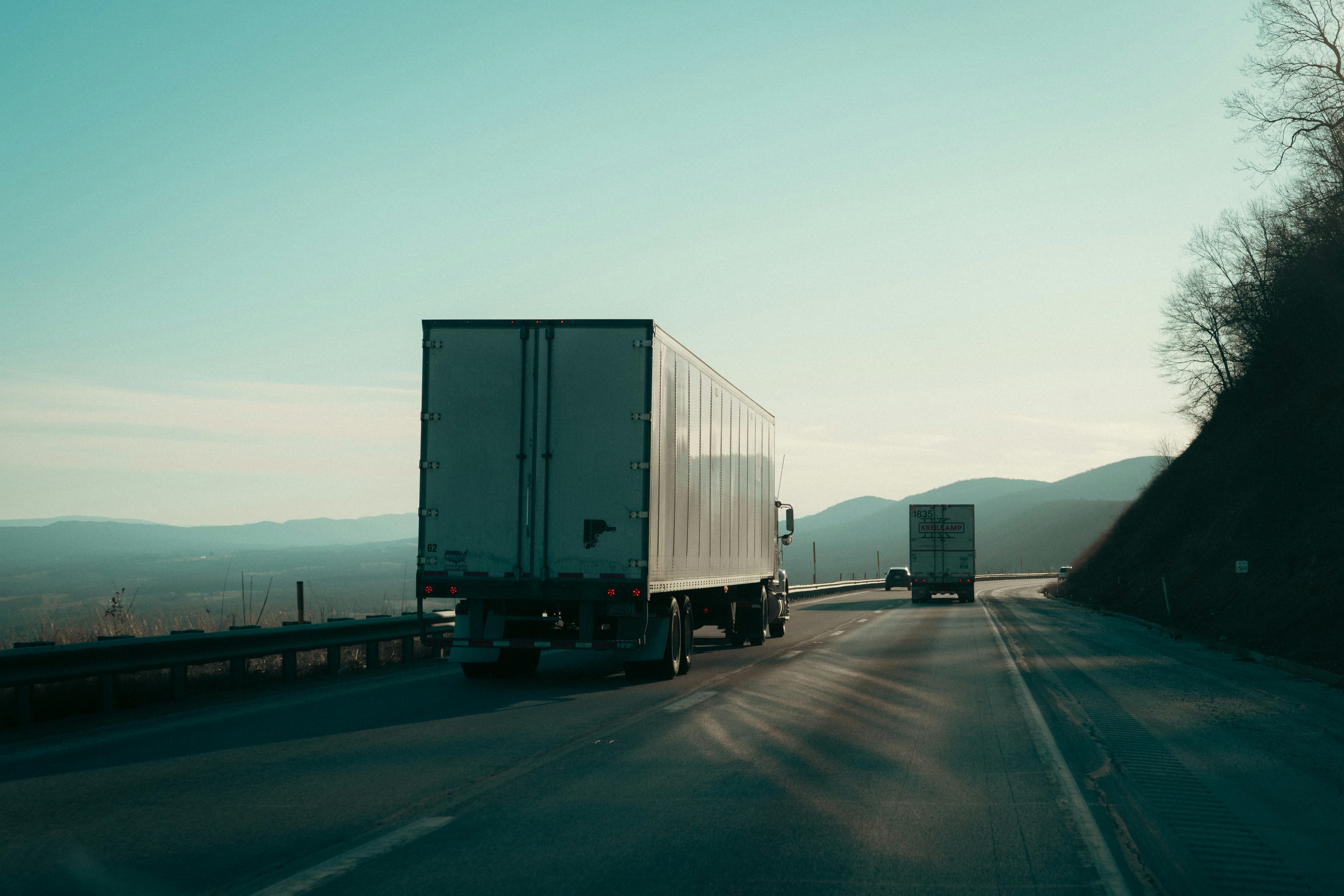 truck on the road